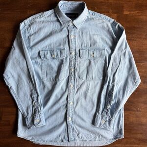 Abercrombie & Fitch 90s Oversized Light Blue Denim Shirt